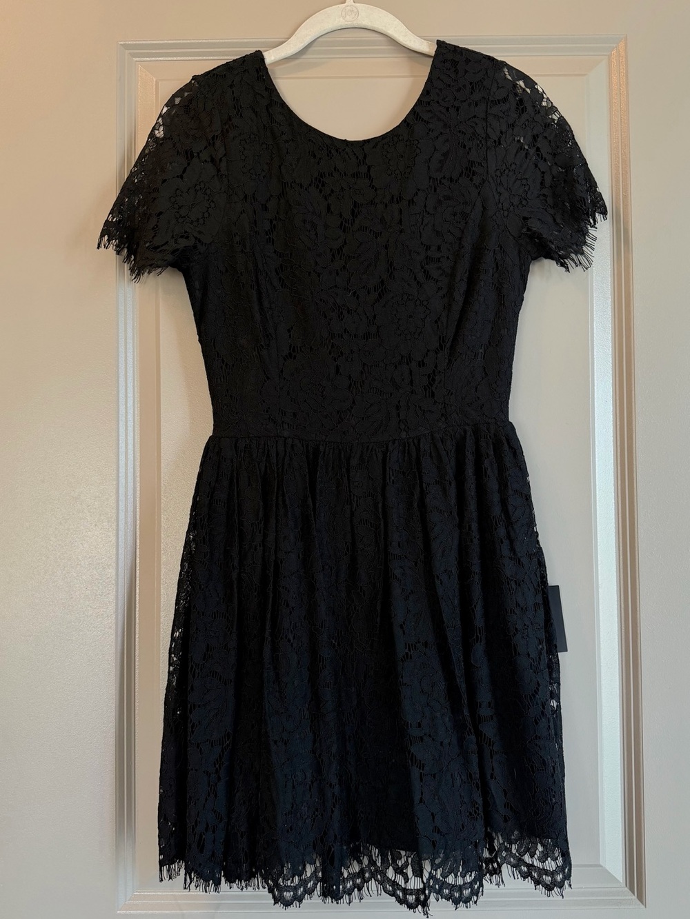 Lulus Black Lace Fit & Flare Mini Dress NWT XS